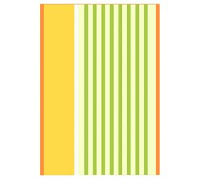 Sander Sander - theedoek stretta (50 x 70 cm) - geel/groen