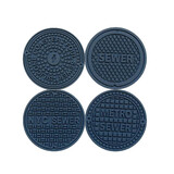 Invotis Invotis - onderzetters - putdeksel (set van 4)