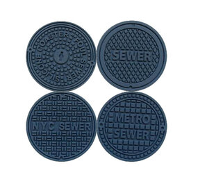 Invotis Invotis - onderzetters - putdeksel (set van 4)