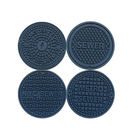 Invotis Invotis - onderzetters - putdeksel (set van 4)