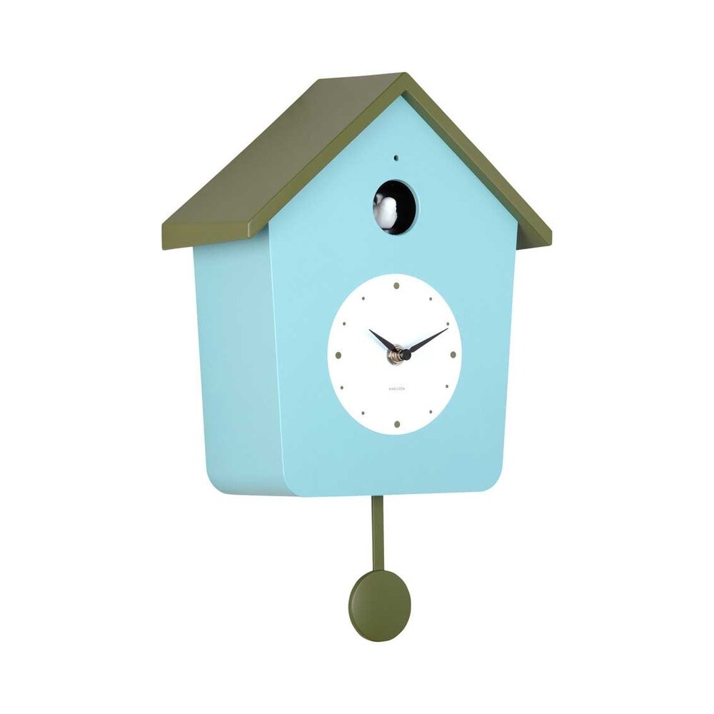 Karlsson Karlsson - wandklok cuckoo light - misty blue/army green Karlsson Karlsson - wandklok cuckoo light - misty blue/army green
