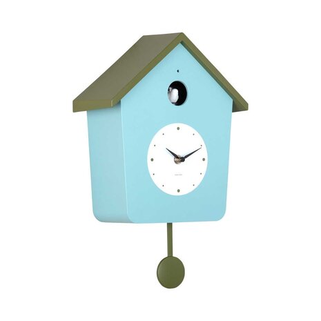 Karlsson Karlsson - wandklok cuckoo light - misty blue/army green Karlsson Karlsson - wandklok cuckoo light - misty blue/army green