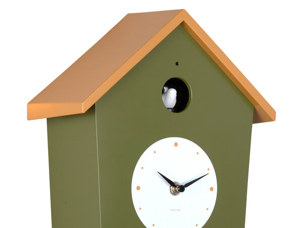 Karlsson Karlsson - wandklok cuckoo light - army green/ochre Karlsson Karlsson - wandklok cuckoo light - army green/ochre