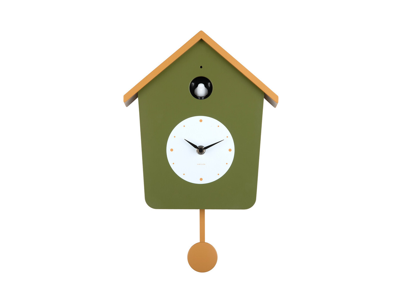 Karlsson Karlsson - wandklok cuckoo light - army green/ochre Karlsson Karlsson - wandklok cuckoo light - army green/ochre