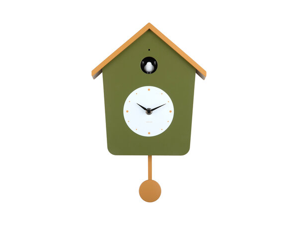 Karlsson Karlsson - wandklok cuckoo light - army green/ochre Karlsson Karlsson - wandklok cuckoo light - army green/ochre
