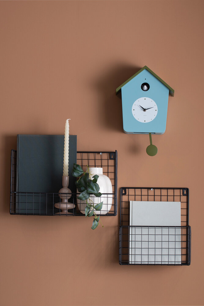 Karlsson Karlsson - wandklok cuckoo light - misty blue/army green Karlsson Karlsson - wandklok cuckoo light - misty blue/army green