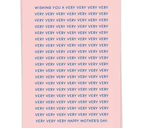 Kaart Blanche Kaart blanche - wenskaart - very very very mother's day