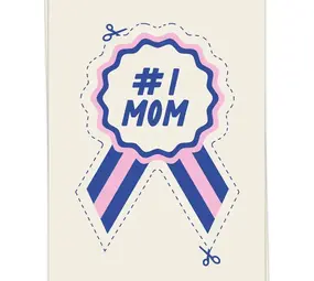 Kaart Blanche Kaart blanche - wenskaart - number one mom