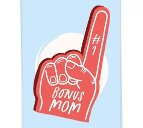 Kaart Blanche Kaart blanche - wenskaart - number one bonus mom