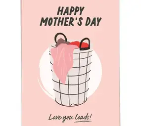 Kaart Blanche Kaart blanche - wenskaart - laundry basket