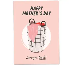 Kaart Blanche Kaart blanche - wenskaart - laundry basket Kaart Blanche Kaart blanche - wenskaart - laundry basket