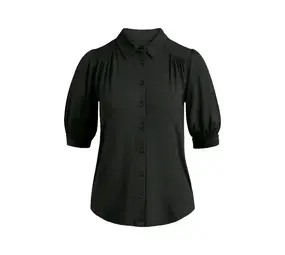 King Louie King Louie - carina blouse viscose light ssl - black King Louie King Louie - carina blouse viscose light ssl - black