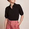 King Louie King Louie - carina blouse viscose light ssl - black King Louie King Louie - carina blouse viscose light ssl - black