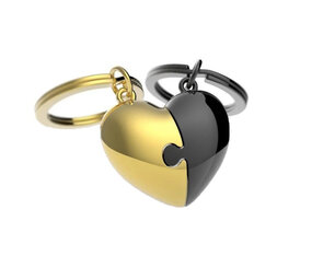 Metalmorphose Metalmorphose - sleutelhanger - love puzzle Metalmorphose Metalmorphose - sleutelhanger - love puzzle