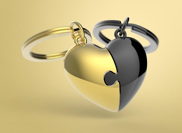 Metalmorphose Metalmorphose - sleutelhanger - love puzzle Metalmorphose Metalmorphose - sleutelhanger - love puzzle