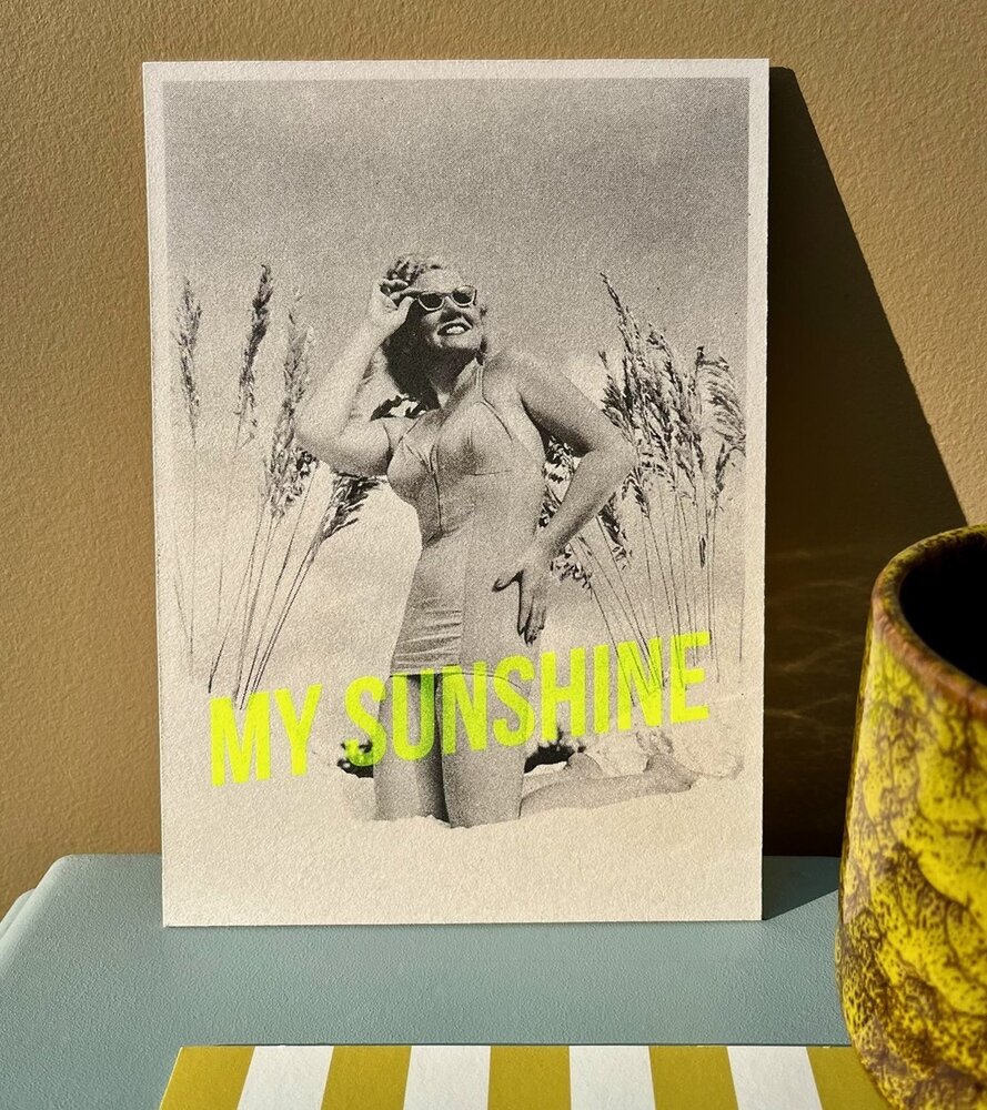 Carte Kencre Carte kencre - zeefdruk print M (A5) - my sunshine