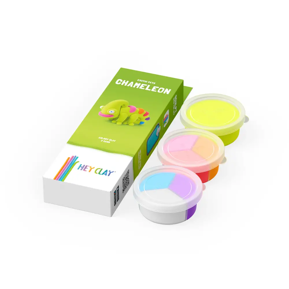 Hey Clay Hey Clay - boetseerklei - kameleon (3 potjes) Hey Clay Hey Clay - boetseerklei - kameleon (3 potjes)