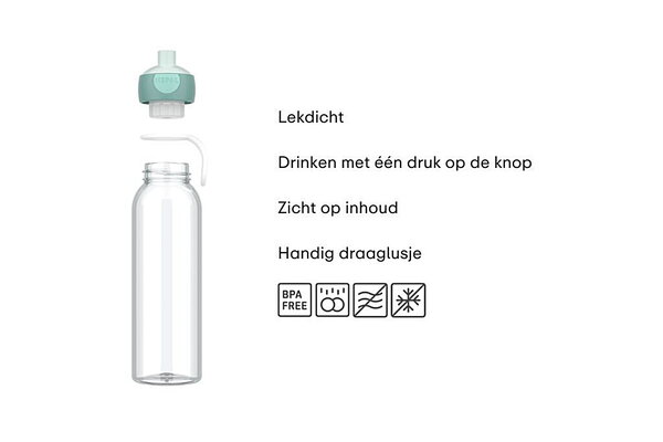 Mepal Mepal - waterfles pop-up campus 500 ml - cool pink