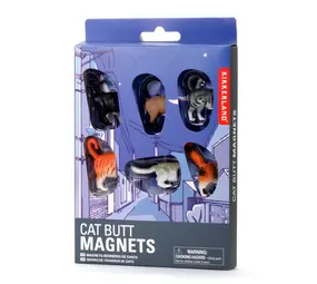 Kikkerland Kikkerland - magneten - cat butts (set van 6) Kikkerland Kikkerland - magneten - cat butts (set van 6)