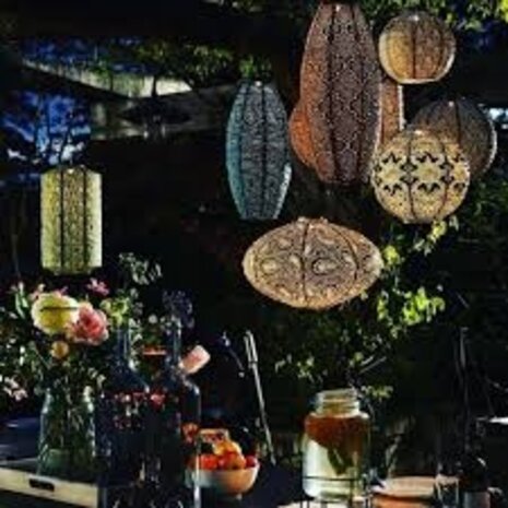 Lumiz Lumiz - solar lantaarn - lampshade 20 lace - taupe Lumiz Lumiz - solar lantaarn - lampshade 20 lace - taupe