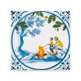 Storytiles Storytiles - tegel small - quality time at the campfire (10x10 cm)