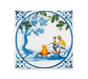 Storytiles Storytiles - tegel small - quality time at the campfire (10x10 cm) Storytiles Storytiles - tegel small - quality time at the campfire (10x10 cm)