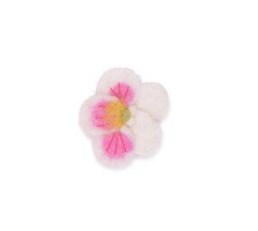 Sjaal met verhaal Sjaal met verhaal - broche - viooltje wit-roze