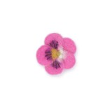 Sjaal met verhaal Sjaal met verhaal - broche - viooltje fuchsia