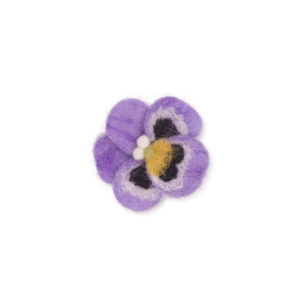Sjaal met verhaal Sjaal met verhaal - broche - viooltje lila