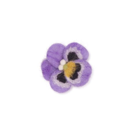 Sjaal met verhaal Sjaal met verhaal - broche - viooltje lila