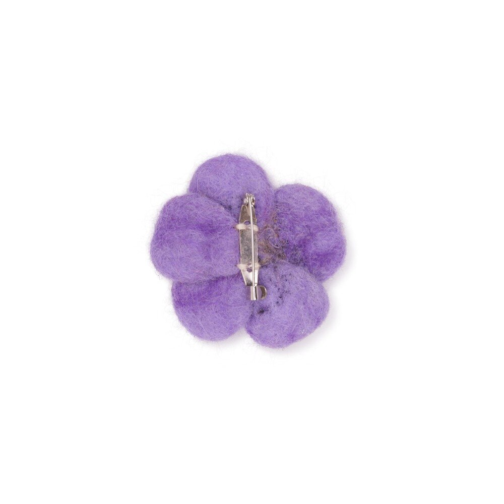 Sjaal met verhaal Sjaal met verhaal - broche - viooltje lila