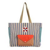 Sticky Lemon Sticky Lemon - shopper - blue whale + sandy yellow