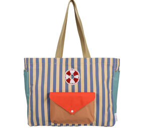 Sticky Lemon Sticky Lemon - shopper - blue whale + sandy yellow