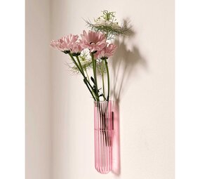 Muurbloempjes Muurbloempjes - magnetisch muurvaasje XL - pink