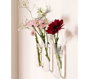 Muurbloempjes Muurbloempjes - magnetisch muurvaasje XL (3 stuks) - transparant