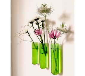 Muurbloempjes Muurbloempjes - magnetisch muurvaasje XL (3 stuks) - green