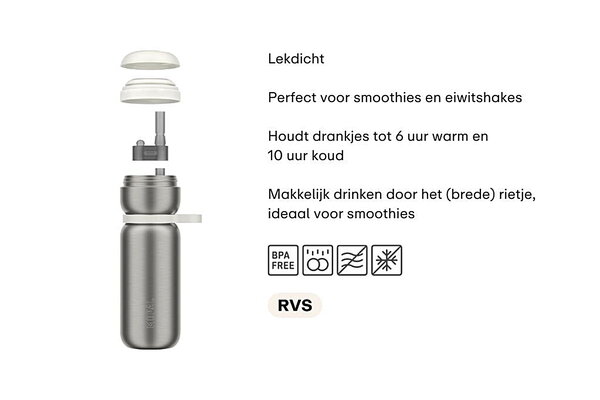 Mepal Mepal - isoleerfles twist sport (600 ml) - moss green Mepal Mepal - isoleerfles twist sport (600 ml) - moss green