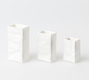 Räder Rader - mini vaasjes - zak wit (set van 3) Räder Rader - mini vaasjes - zak wit (set van 3)