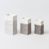 Räder Rader - mini vaasjes - zak grijs (set van 3) Räder Rader - mini vaasjes - zak grijs (set van 3)