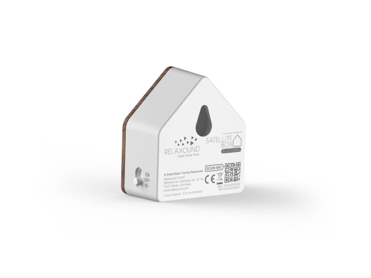 Zwitscherbox Zwitscherbox/Relaxound - satellite box blackbird - wood