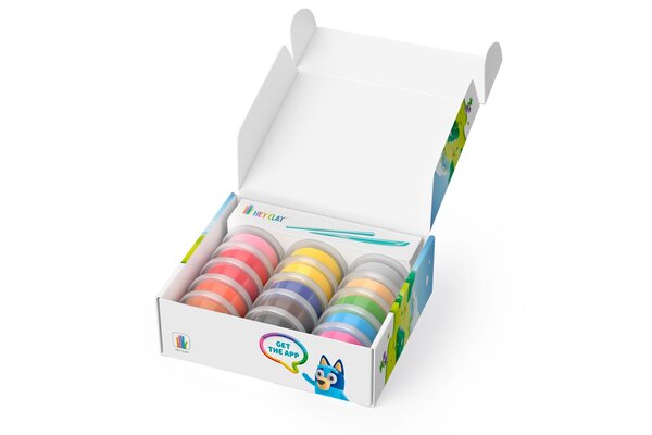 Hey Clay Hey Clay - boetseerklei - bluey and friends (15 potjes)
