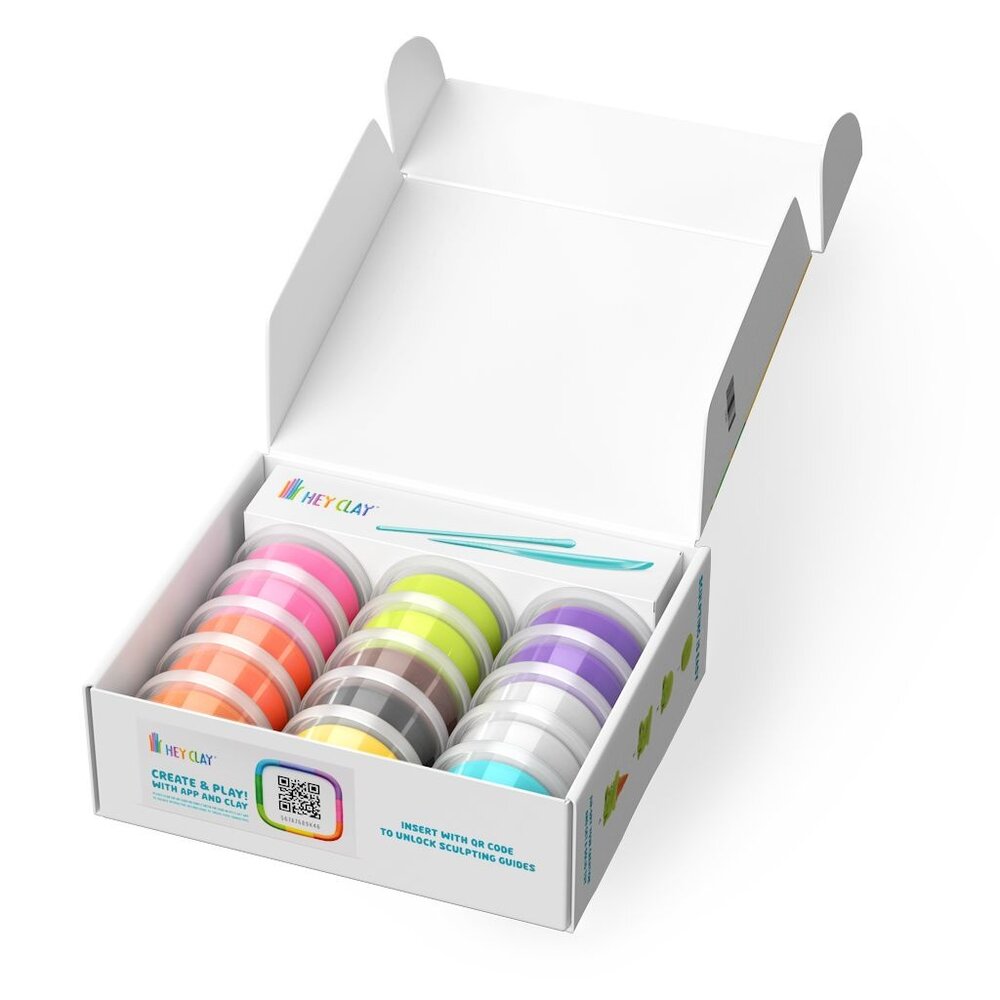 Hey Clay Hey Clay - boetseerklei - nice ice cream (15 potjes) Hey Clay Hey Clay - boetseerklei - nice ice cream (15 potjes)