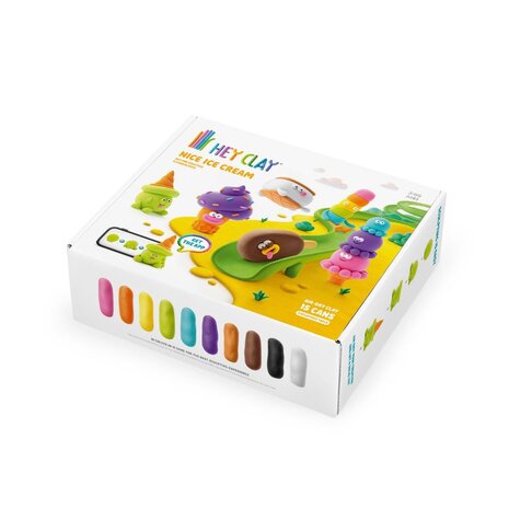 Hey Clay Hey Clay - boetseerklei - nice ice cream (15 potjes) Hey Clay Hey Clay - boetseerklei - nice ice cream (15 potjes)