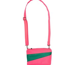 Susan Bijl Susan Bijl - the new bum bag small - fluo pink & seaweed