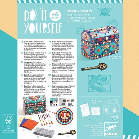 Djeco Djeco - diy schatkist - super schat Djeco Djeco - diy schatkist - super schat