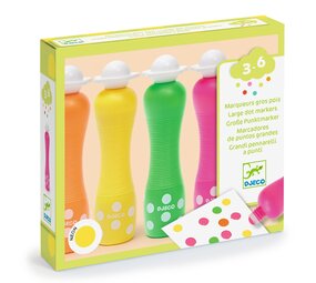 Djeco Djeco - foam markers -  neon (4 stuks) Djeco Djeco - foam markers -  neon (4 stuks)