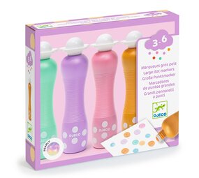 Djeco Djeco - foam markers -  pearly (4 stuks)