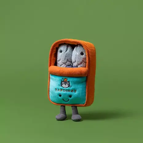 Jellycat Jellycat - amuseables knuffel - sardine tin Jellycat Jellycat - amuseables knuffel - sardine tin