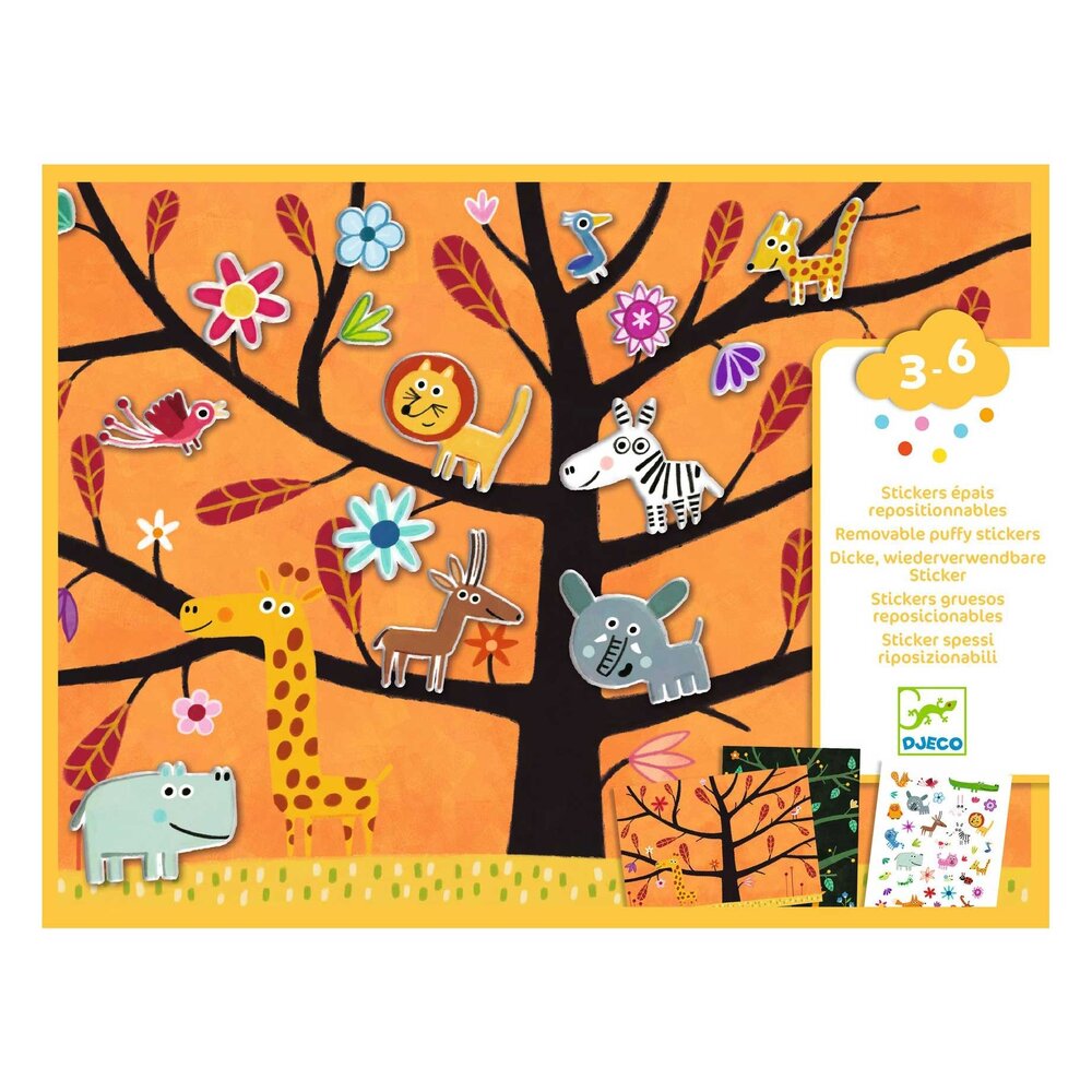 Djeco Djeco - herplakbare puffy stickers - tikkertje Djeco Djeco - herplakbare puffy stickers - tikkertje