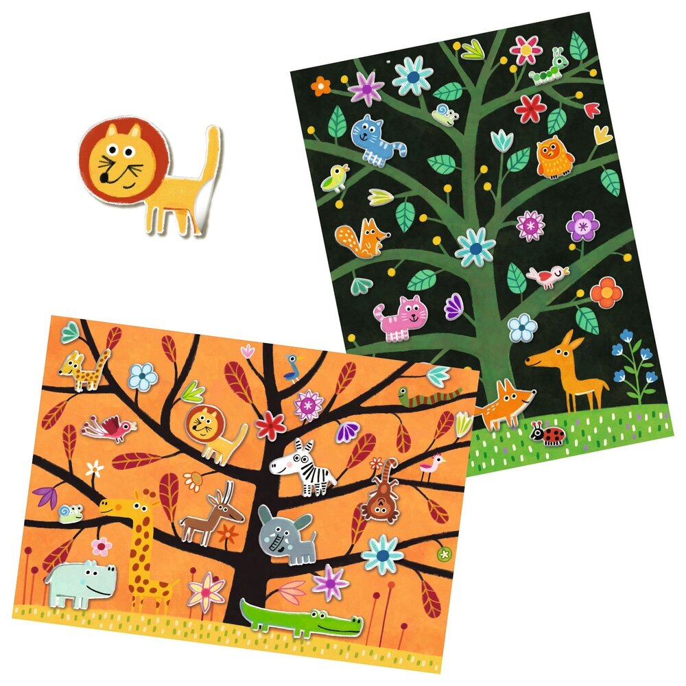 Djeco Djeco - herplakbare puffy stickers - tikkertje Djeco Djeco - herplakbare puffy stickers - tikkertje